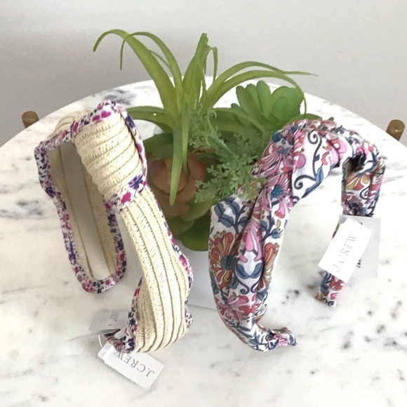 J. CREW Liberty London Print Set of Two Headbands New With Tag - Picture 2 of 11